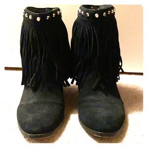 Michael Kors Suede Fringe Boots